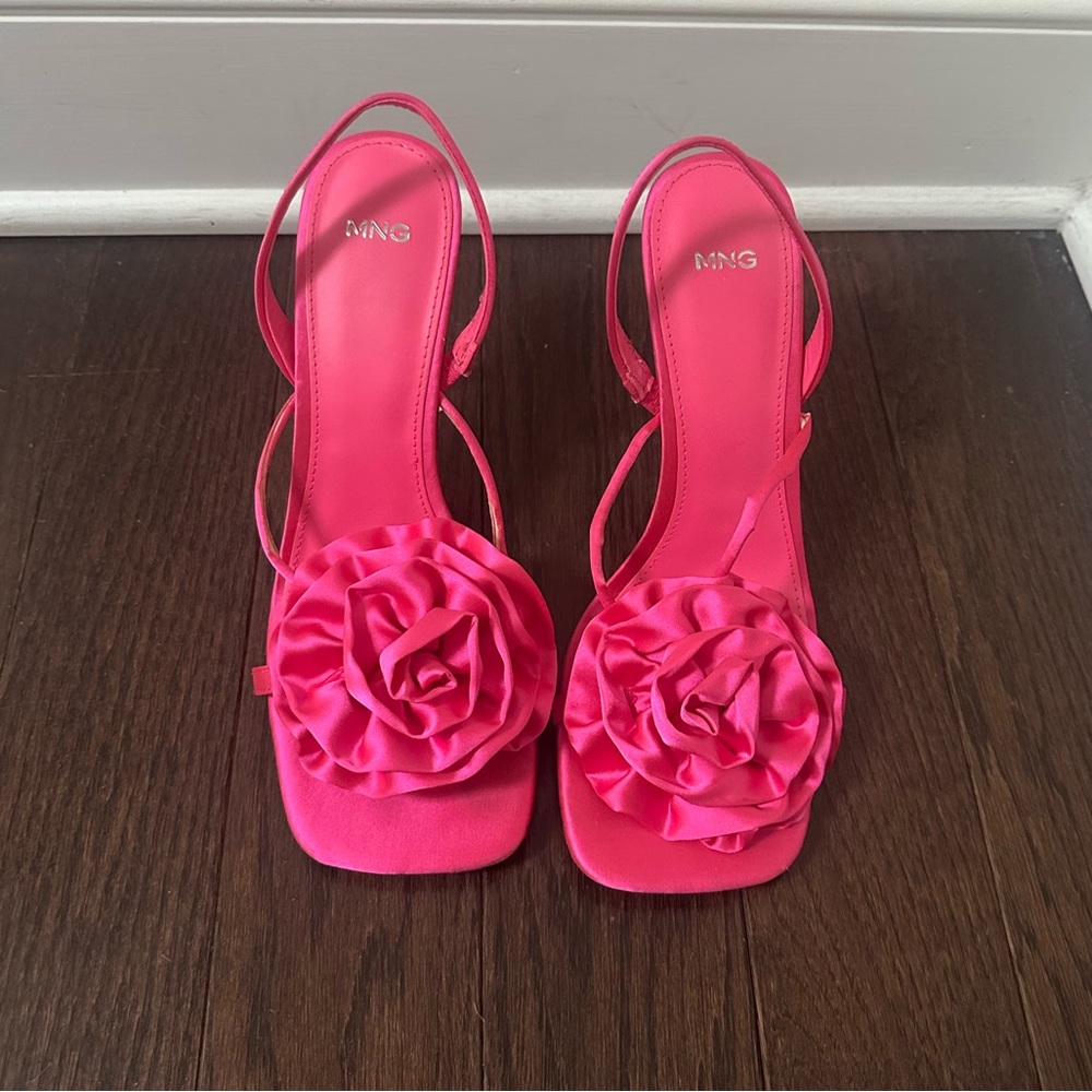 Mango Pink Heels with Flower